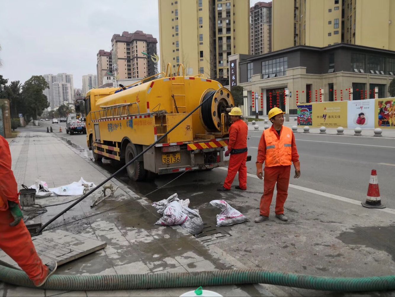 嘉积镇排污管道清淤-管道清洗