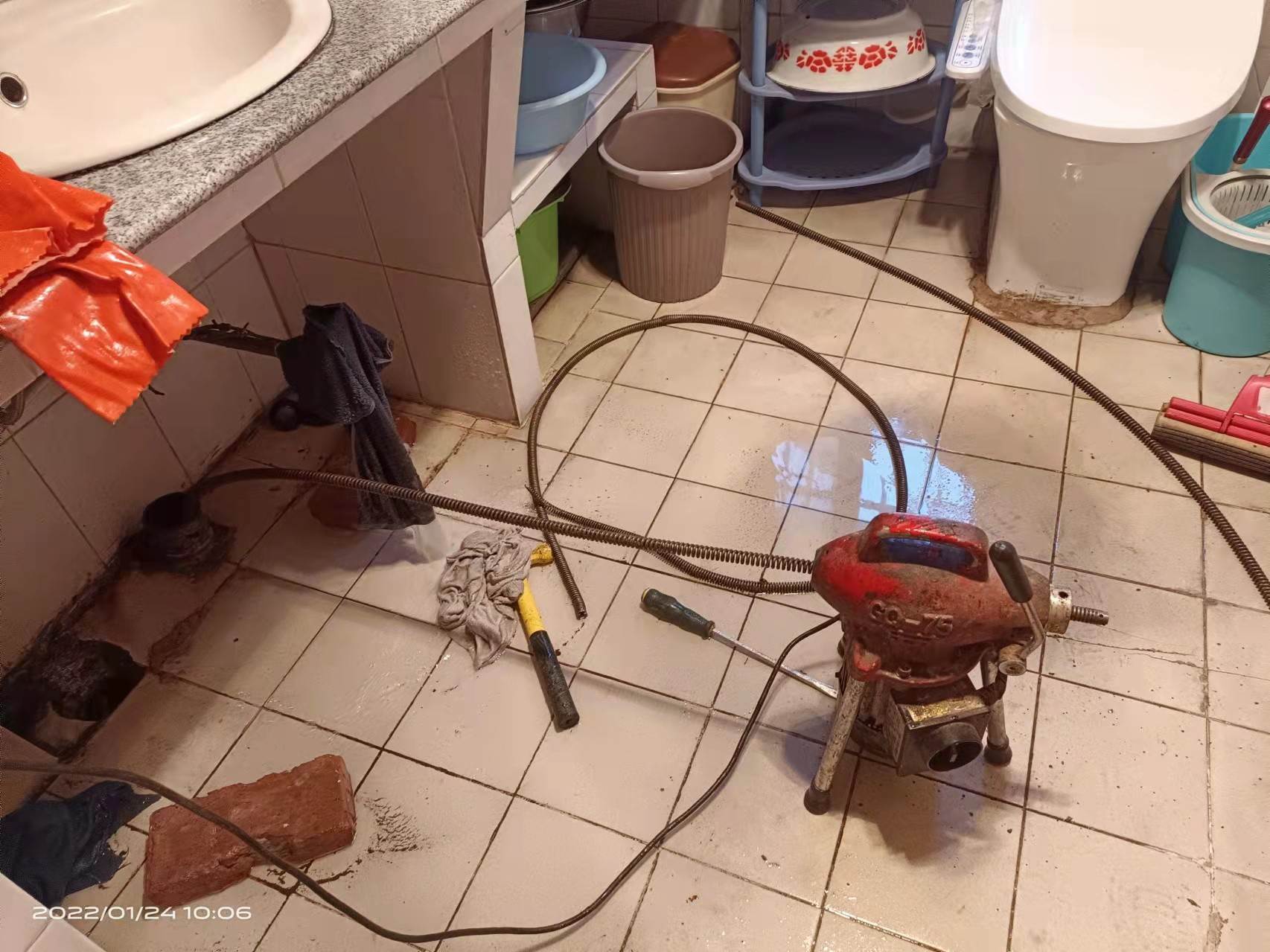 嘉积镇疏通厨房下水道，地漏疏通